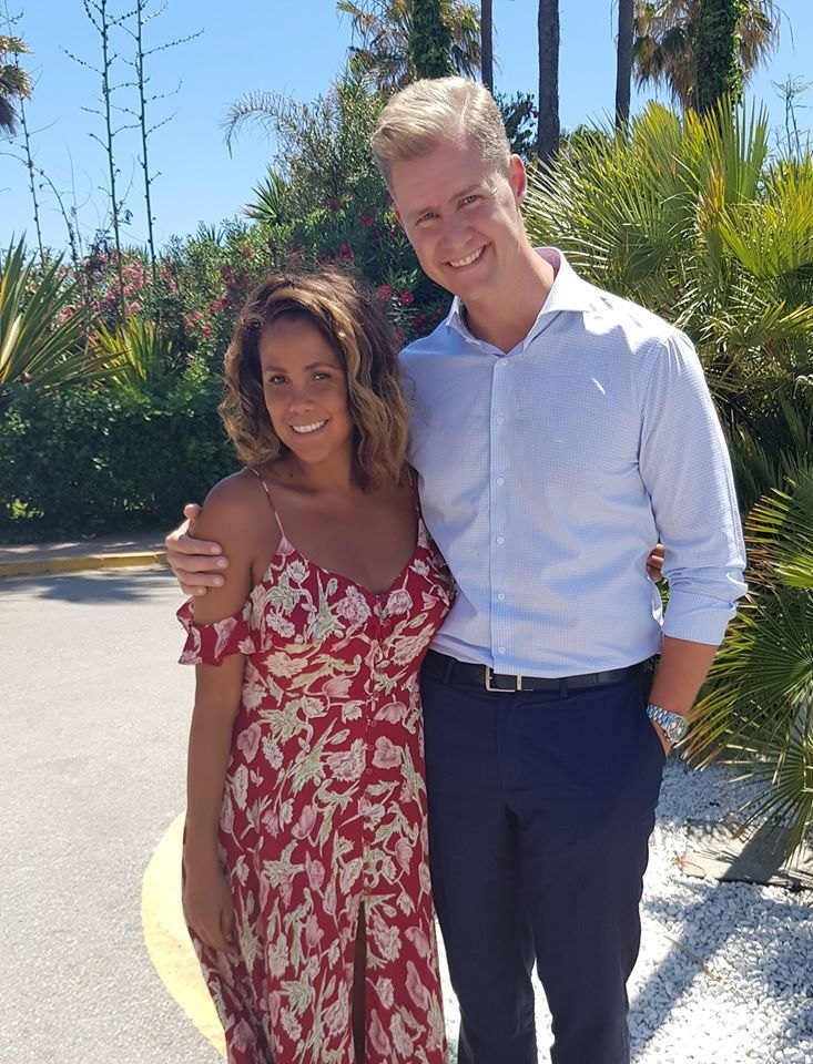 Jason Swan with A Place in the Sun presenter Jean Johansson