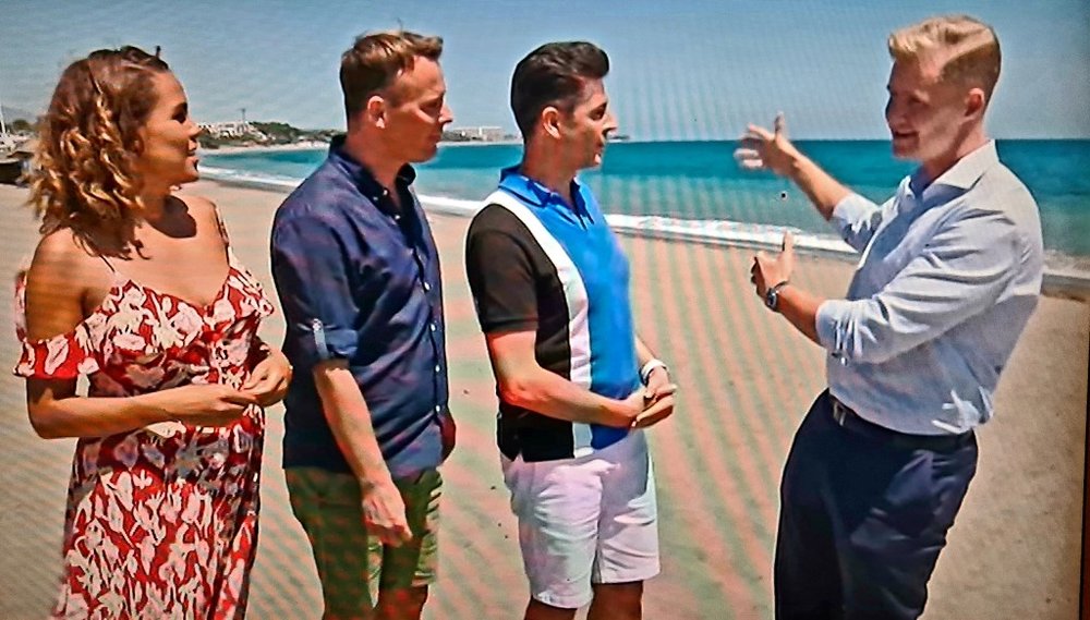 Jason Swan filming A Place in the Sun with Jean Johansson