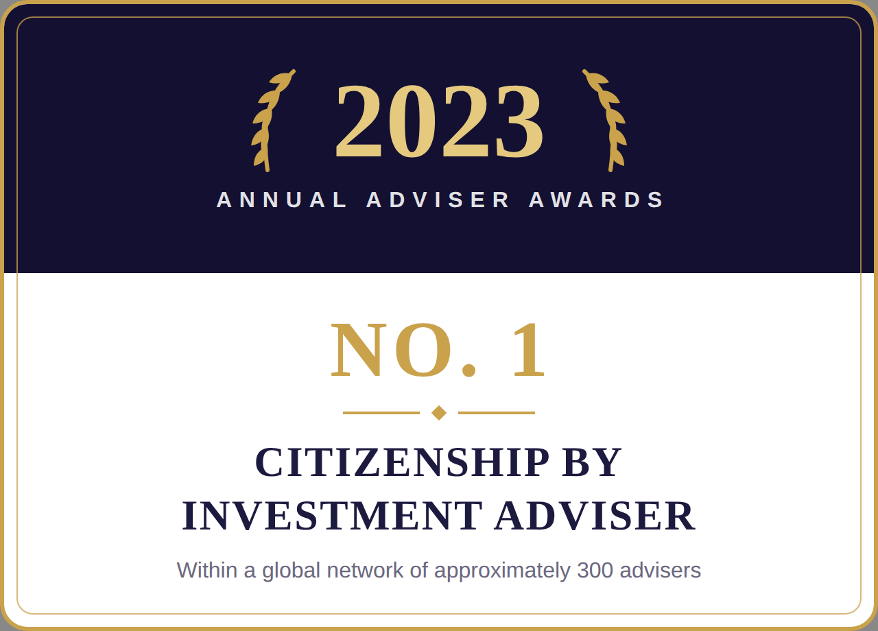 No. 1 Citizenship by Investment Adviser 2023