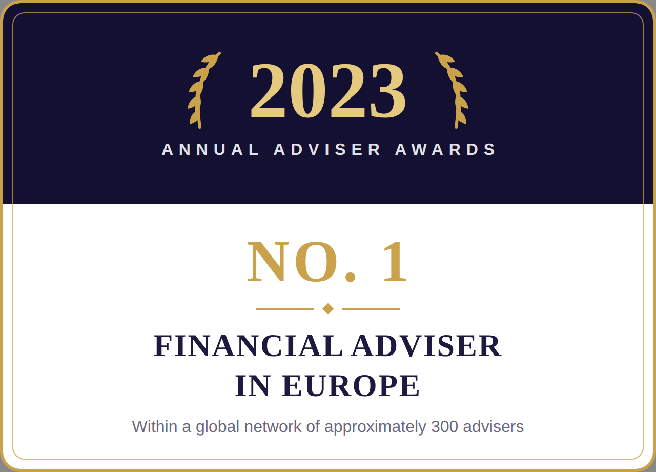 No. 1 Financial Adviser in Europe 2023
