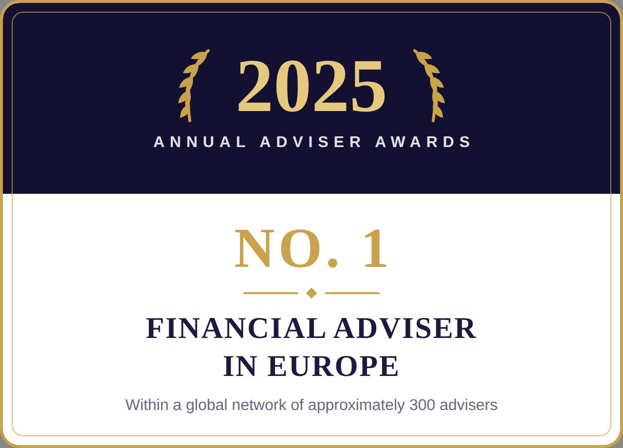 No. 1 Financial Adviser in Europe 2025