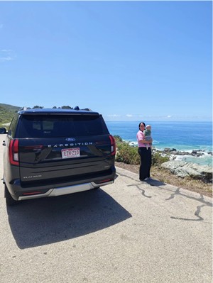 Ford Expedition on the Big Sur coast during the USA Tour 2026